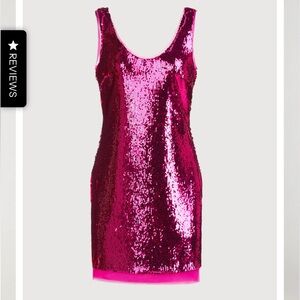 HALSTON AISHIA DRESS IN SEQUIN